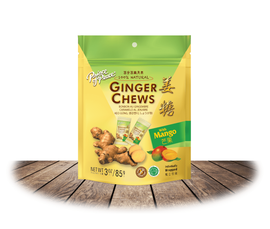 Prince Of Peace Ginger Tasty Ways To Enjoy The Benefits Of Ginger   Prince Of Peace Original Ginger Chews With Mango Table 