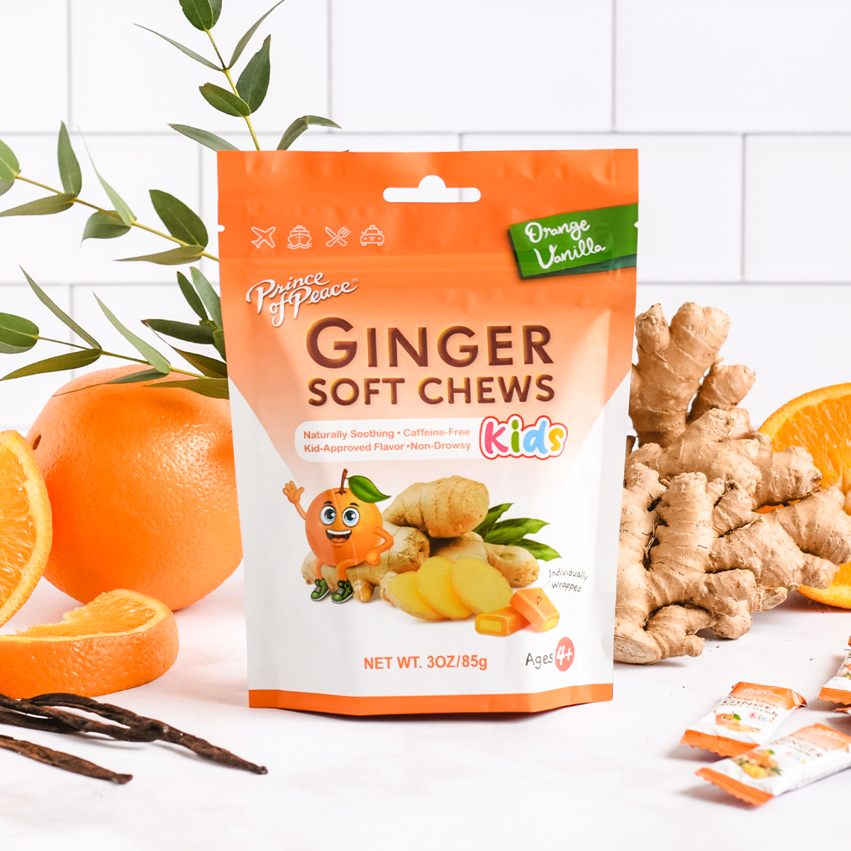 Orange Vanilla Ginger Soft Chews Hero Product Image